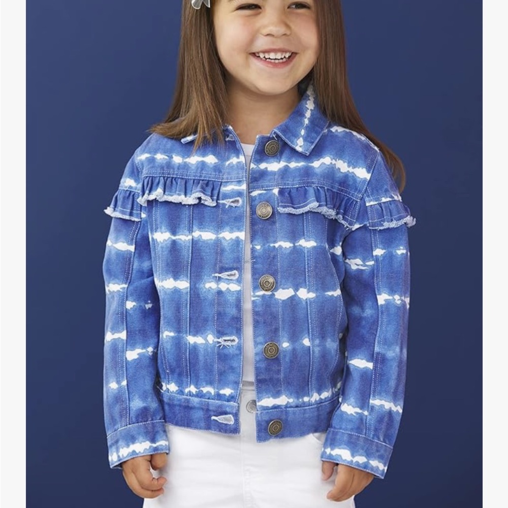 Mud Pie Blue Tie-Dye Kids Jacket 2-3T